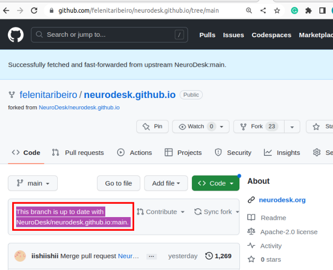 Sync status 3_synced